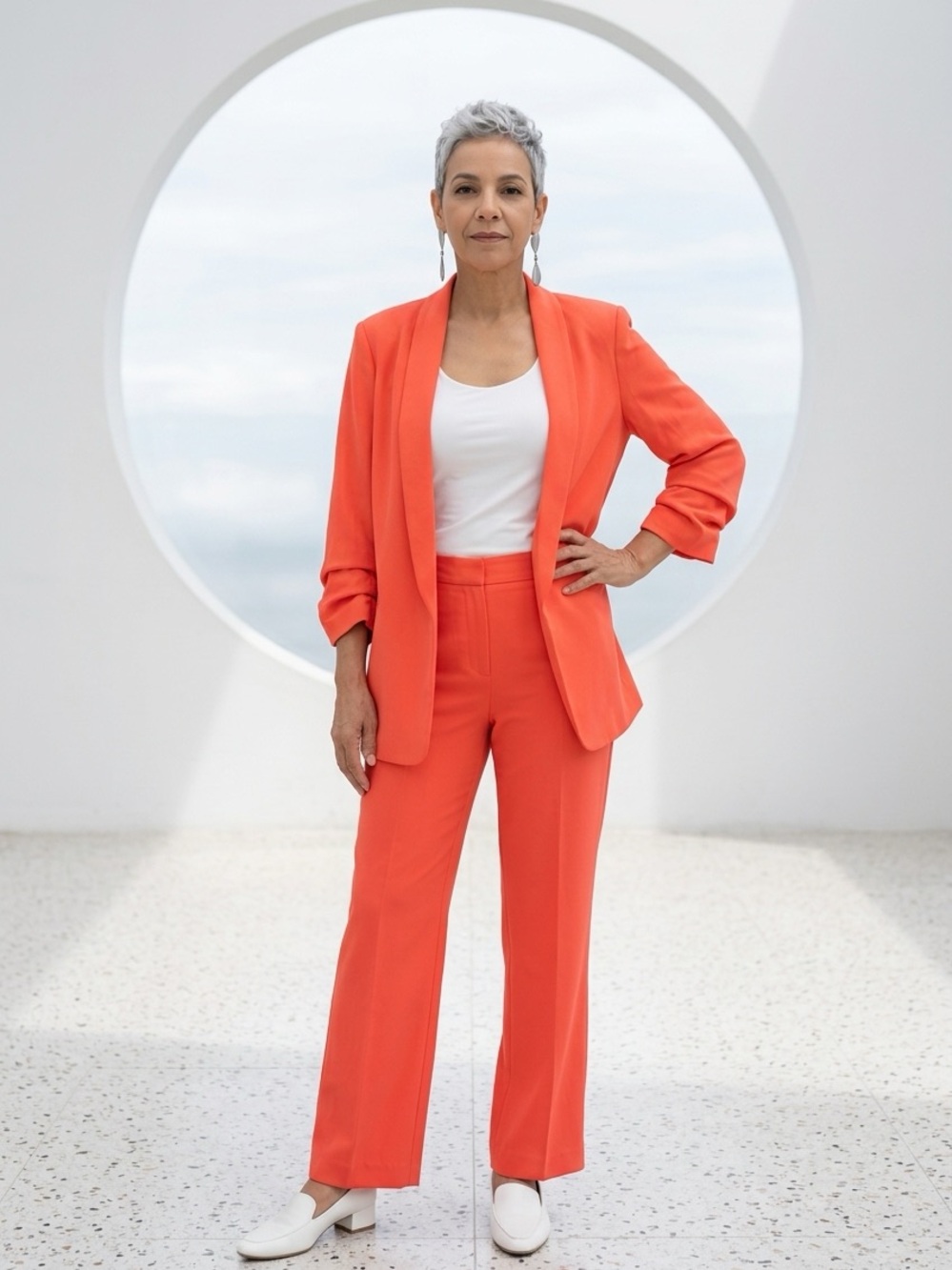 New York & Company Women's Coral Blazer and Suit Jacket